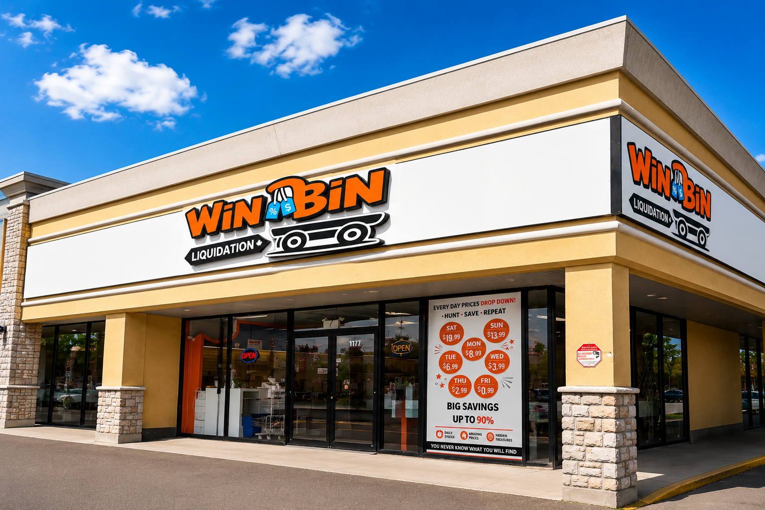 WinBin daily price schedule